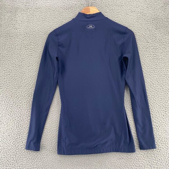 Under Armour Top Womens Small Navy Cold Gear Compression Long Sleeves Running* - Picture 3 of 12